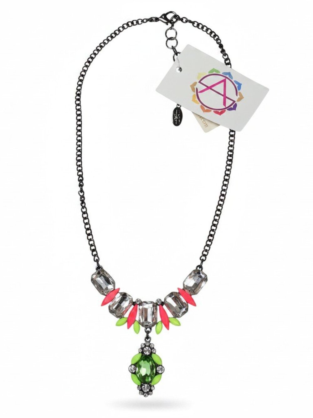 Amrita Singh Women's Gunmetal Plated Neon Necklace NWT